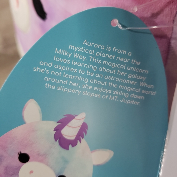 Squishmallow Kellytoy Plush Auora the Unicorn Tye Dye - Picture 6 of 7